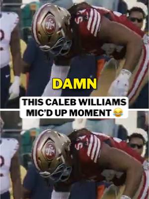 A post by @nfloncbs on TikTok caption: Caleb saw his life flash before his eyes 😂 #nfl #calebwilliams #bears 