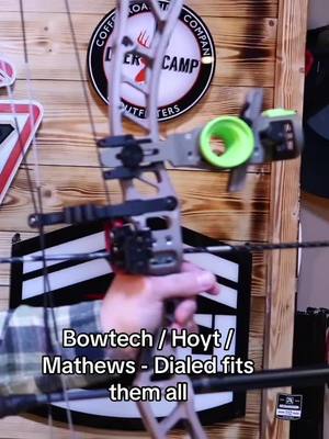 A post by @bowhunterplanet on TikTok caption: Showing dialed sight fits on all models. #archery @Dialed Archery 