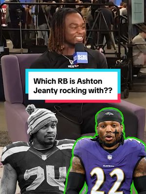 A post by @nfloncbs on TikTok caption: Ashton Jeanty runs through some of the RB legends #nflfootball #nfl #fypシ゚viral #football #nflmemes #nflcombine 