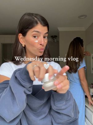 A post by @lundenandolivia on TikTok caption: Happy Wednesday 🤍 get ready with us!!! #lundenandolivia #wlw #wlwcouple #wlwtiktok #wlwlesbian #wlwtok #lesbiansoftiktok #lesbiancouple #cleangirl #grwm #skincare #productivity #goldenretriever #Vlog #asmr #hairtok 