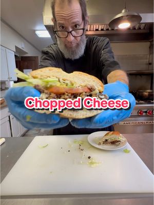 A post by @oldscoolkevmo on TikTok caption: Chopped Cheese for Lunch #oldscoolkevmo #sororitychef #piphichef #nevadawolfpack #pibetaphi #nevada #letsgo