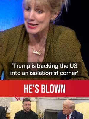 A post by @lbc on TikTok caption: Donald Trump and JD Vance are ‘dicing with death’ in their approach to Ukraine, says Dr Tessa Dunlop. #lbc #ukraine #russia #trump #zelenskyy #donaldtrump #putin #usa #politics #news 