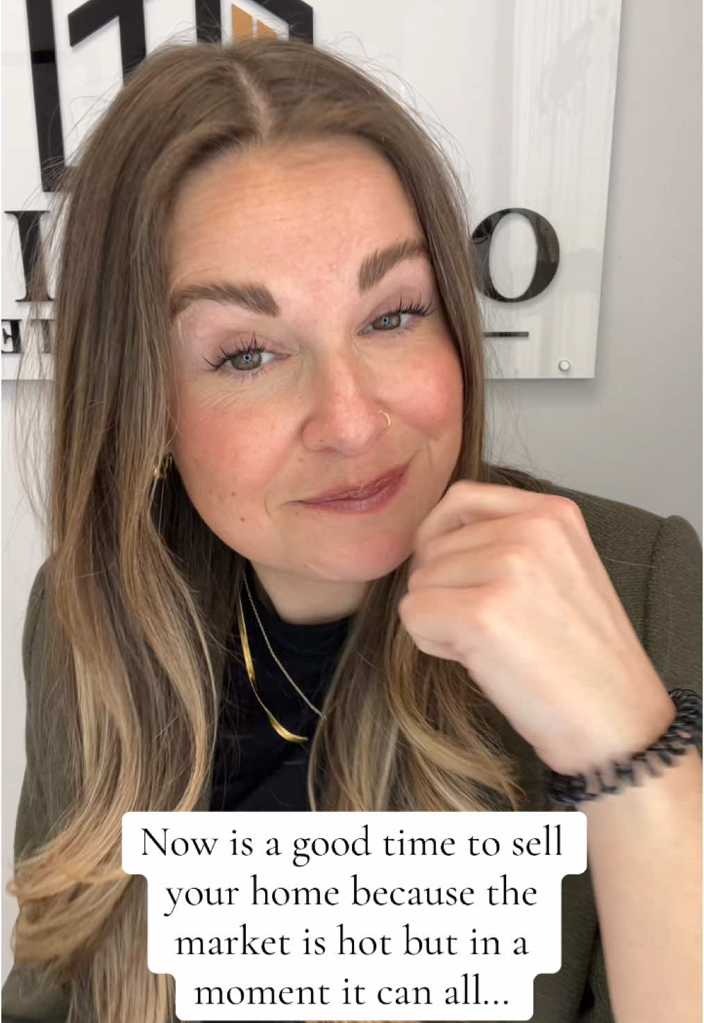 A post by @ashleighbee on TikTok caption: “Strike while the iron is hot” I believe the saying is! #fyp #realestate #forsale #market 