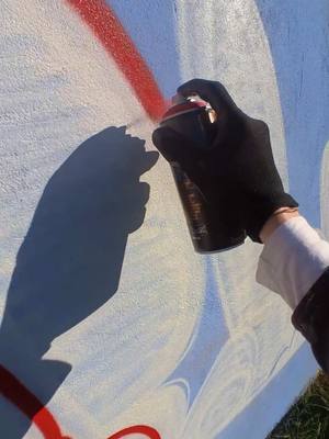 A post by @drew.nori on TikTok caption: Red outline 🔥 #colors #graffiti #asmr 