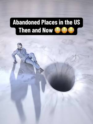 A post by @our_awesome_world on TikTok caption: Abandoned places in the USA then and now #abandoned #abandonedhouse #thenandnow #thenvsnow 