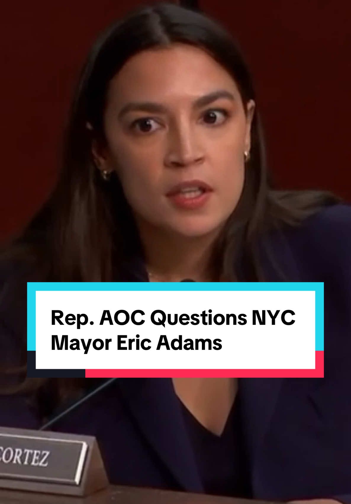 A post by @aocinthehouse on TikTok caption: Seven federal prosecutors, many appointed by Republicans, chose to give up their careers rather than participate in an alleged quid pro quo. Mayor Eric Adams' dropped charges aren't just about NYC—any city could be next.
