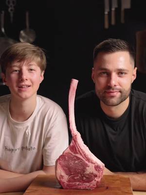 A post by @cooking_with.kian on TikTok caption: Peppercorn Tomahawk! @Max The Meat Guy 