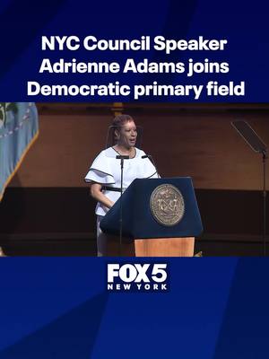 A post by @fox5newyork on TikTok caption: New York City Council Speaker Adrienne Adams has officially entered the Democratic primary for mayor. #fox5newyork #nyc #newyorkcity #adienneadams #ericadams