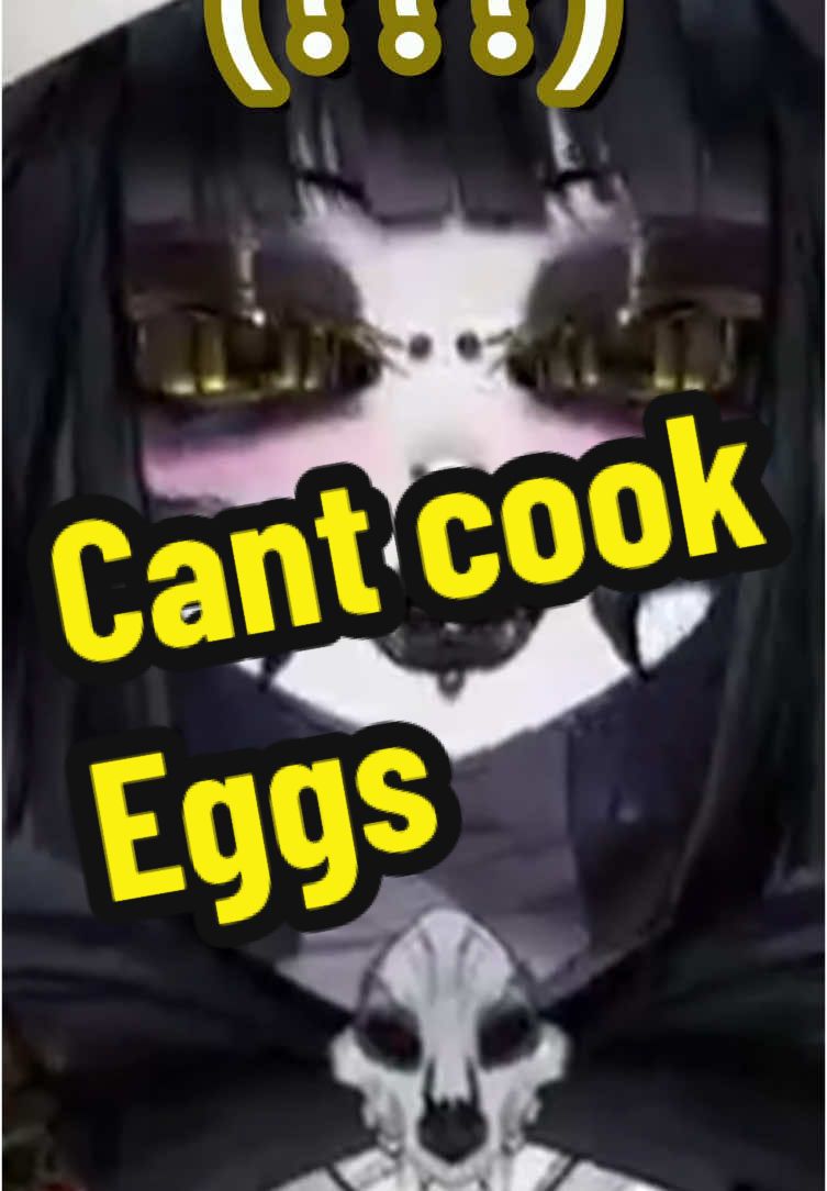 A post by @emuuki on TikTok caption: Vtubers can’t cook eggs 🍳 #artcticeggs #fyp #funny #lol #vtuber #twitch #vtuberclips #edit #anime 