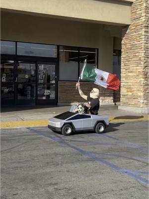 A post by @swagrman on TikTok caption: I DROVE TO THE HOOD AND THIS HAPPENED 😂 #losangeles #cybertruck #tesla #mexico #og 