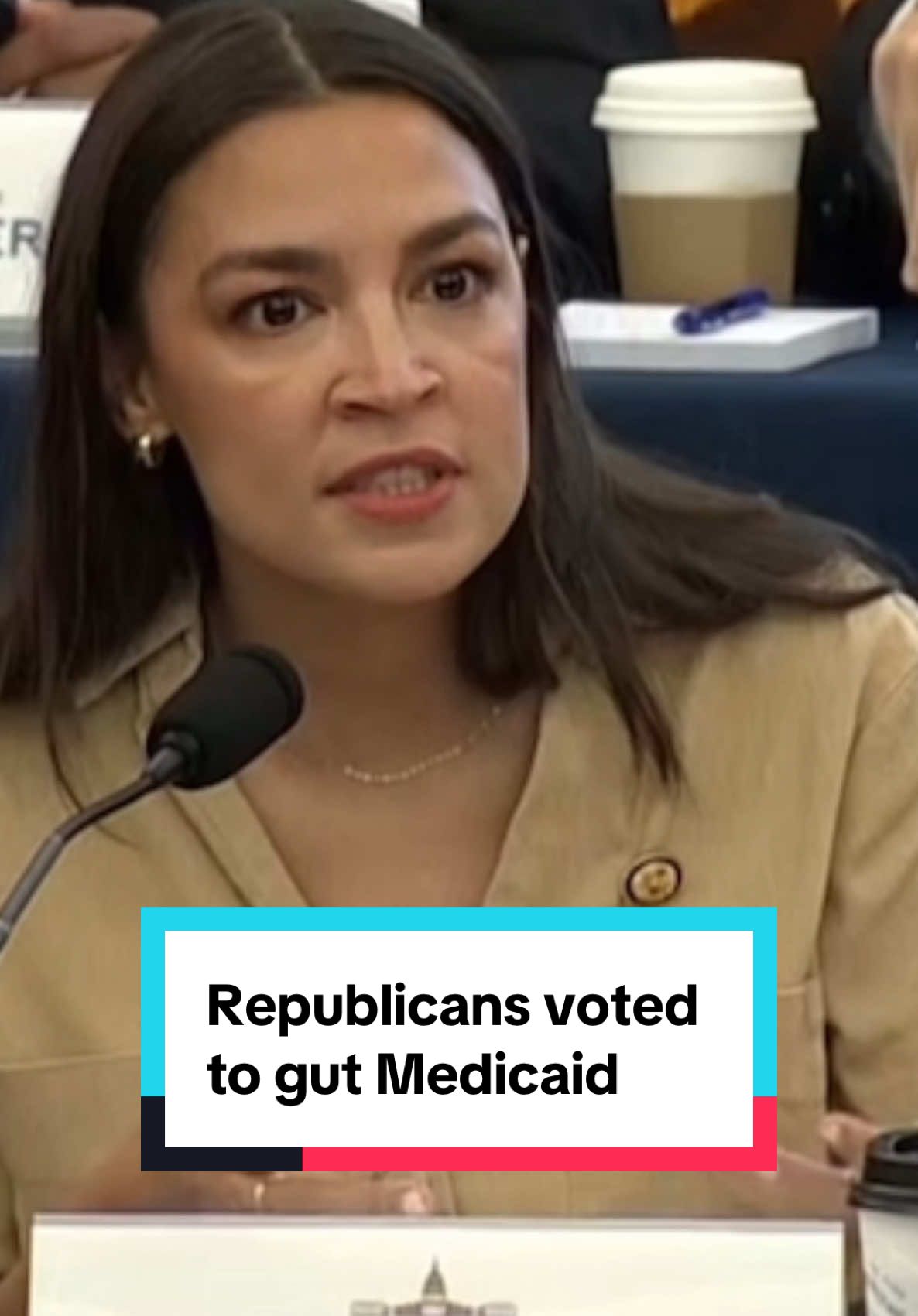 A post by @aocinthehouse on TikTok caption: Last week, Republicans voted to gut Medicaid and take away healthcare from 8-year-old kids like William. Don’t let them lie to you. This is what they voted for. But we still have a chance to stop it.