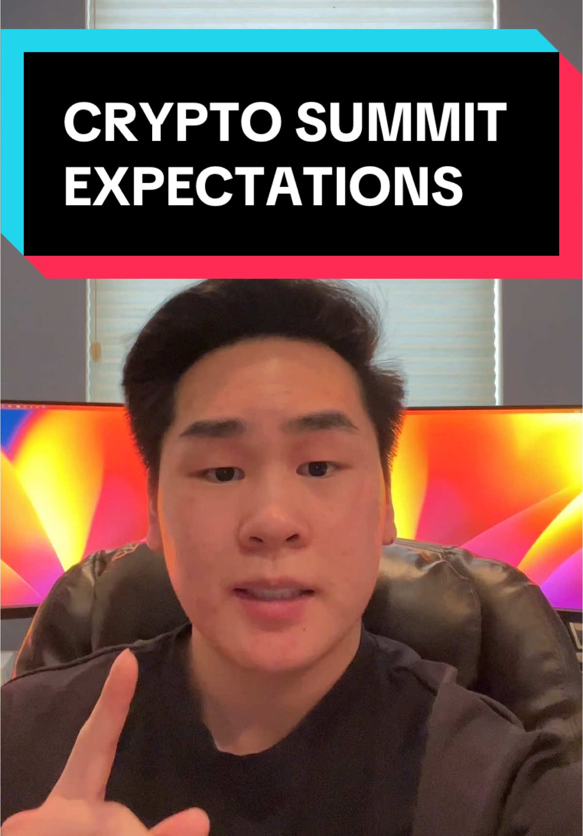 A post by @cryptowithkyle__ on TikTok caption: what to expect leading up to the crypto summit #crypto #cryptonews #cryptotrading #cryptoinvesting #finance #trading 