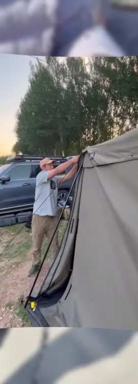 A post by @david_fan22 on TikTok caption: "Perfect for outdoor camping! 🏕️ This automatic tensioner with metal pulleys and lock clips makes tightening ropes a breeze—just pull and lock! Quick, easy, and super convenient for any outdoor adventure. 🔒🪢 #CampingEssentials #OutdoorGear #CampingGear #HighPerformanceTools #MustHaveOutdoor"