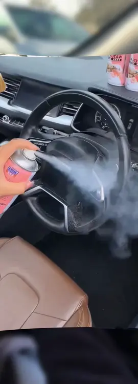 A post by @david_fan22 on TikTok caption: "Bring back that fresh, shiny look to your car with this dashboard wax! 🚗✨ One spray, one wipe, and your leather seats, tires, and interior will look brand new! Easy to use and gives a deep clean and gloss. 🧴💎 #ShinyLikeNew #InteriorDeepClean #CarCleaning #DashboardWax #CarCareEssentials"#Loveyourboobs 