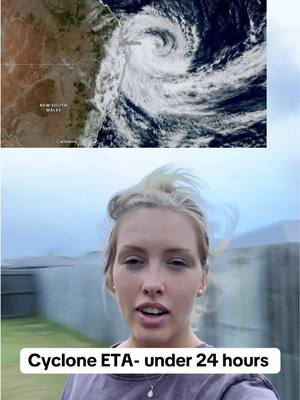A post by @chloe_dillon on TikTok caption: Only a few hours to go until cyclone Alfred hits 😰 #cyclone #australia #cyclonealfred 