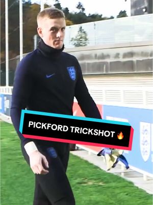 A post by @england on TikTok caption: Pickford on corners? Who says no? 🥵 #england #threelions #trickshot #jordanpickford @Jordan Pickford 