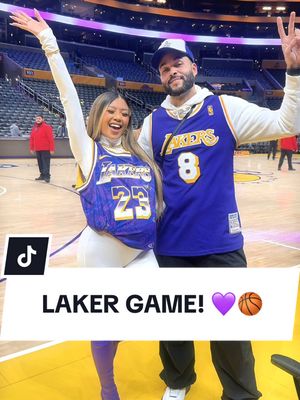 A post by @lianev on TikTok caption: Caught a crazy @Lakers game last night! 😱🏀🥳 Thank you @TISSOT for such an amazing experience! 💜 #YourTimeDefinesYourGreatness 