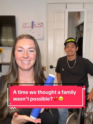 A post by @ambercogbill03 on TikTok caption: A moment when we didn’t think a family was going to be possible!💔🥲 #questionoftheday #paralyzed #paraplegic #wheelchair #wheelchairlife #fylpシviralシ #spinalcordinjury #spinalcordinjuryrecovery #spinalcordinjurysurvivor #fiance #engaged #motivation #howto #dirtbike #moto #racing #foryoupage #craighospital @Neven @Amber Cogbill 