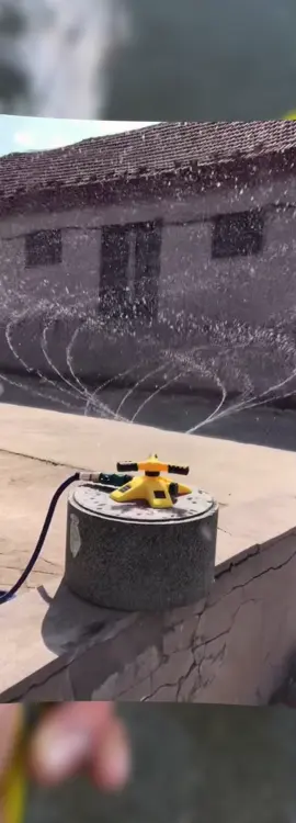 A post by @david_fan22 on TikTok caption: "Effortless watering made easy! 🌿💦 This automatic rotating sprinkler covers your garden evenly, saving time & effort! Perfect for lawns, veggies, and orchards—efficient, durable, and a must-have for every gardener! 🛒✨ #GardenEssentials #WateringMadeEasy #HighEfficiencyTools #PracticalFinds #LawnCare #TikTokShopLastChance #TikTokShopNewYearNewAura #tiktokshopspringglowup #spotlightfinds"
