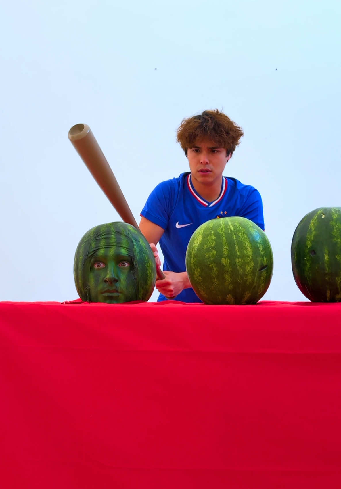 A post by @stokestwins on TikTok caption: Can you guess the fake watermelon?