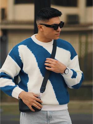 A post by @moazz_morgan on TikTok caption: Save money. Live in style! Shop SHEIN by searching [37YUA] and use [MoazQ1] for UP to 15% OFF! 😉 @SHEIN @SHEINUS  . Autumn/Winter New Colorful Round Neck Pullover Sweater For Men : 37296133 https://shein.top/6ghukqo . #SpringIntoStyle #saveinstyle #SHEINforAll #mensfashion #outfit #OOTD 
