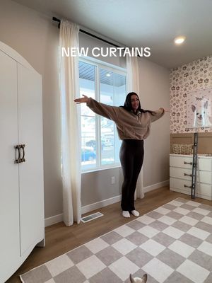 A post by @thestadlerfam on TikTok caption: I feel like this room is still missing something… #dogmom #dogroom #dogdecor #dogwheel #homedecor #homeowners 