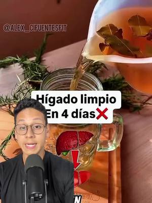 A post by @alexcifuentesfit on TikTok caption: Hígado limpio en 4 días! 🍏 Comenta LIBRO y te envío mi recetario completo para limpiar , bajar y desinflamar abdomen. . . . #recetas #higado #recetas