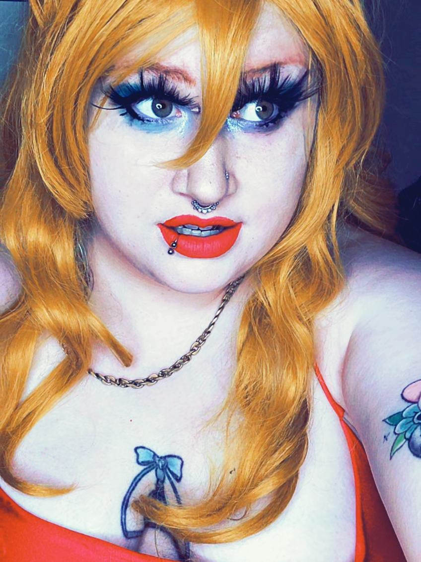 A post by @invisiblecanadian on TikTok caption: cosplay is back in action   im trying to figure out more characters  to do  comment your suggestions #pantyandstocking #cosplay #paswg #pantyanarchy #foryou 