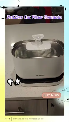 A post by @mrs.monicalsmith on TikTok caption: PetLibro Cat Water Fountain  - 4.6 🌟 Review - Available In Black Or White - Battery Operated  - Easy To Clean - Dual Water Modes - Quiet #CapCut #catloversoftiktok #cat #catsoftiktok #cats #catlover #cattok #catmom #cataccessories #felinefriends #kittycatsoftiktok #kittenlove #kittenloversoftiktok #share #Like #Follow #Repost @Petlibro 