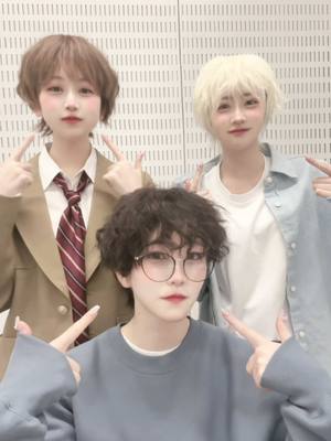 A post by @__matsumotokaren on TikTok caption: じゃーーーん❣️⭐                                                #fruitszipper #松本かれん #真中まな #櫻井優衣 #マユフル #マユリカとおねだりフルーツジッパー #男装 