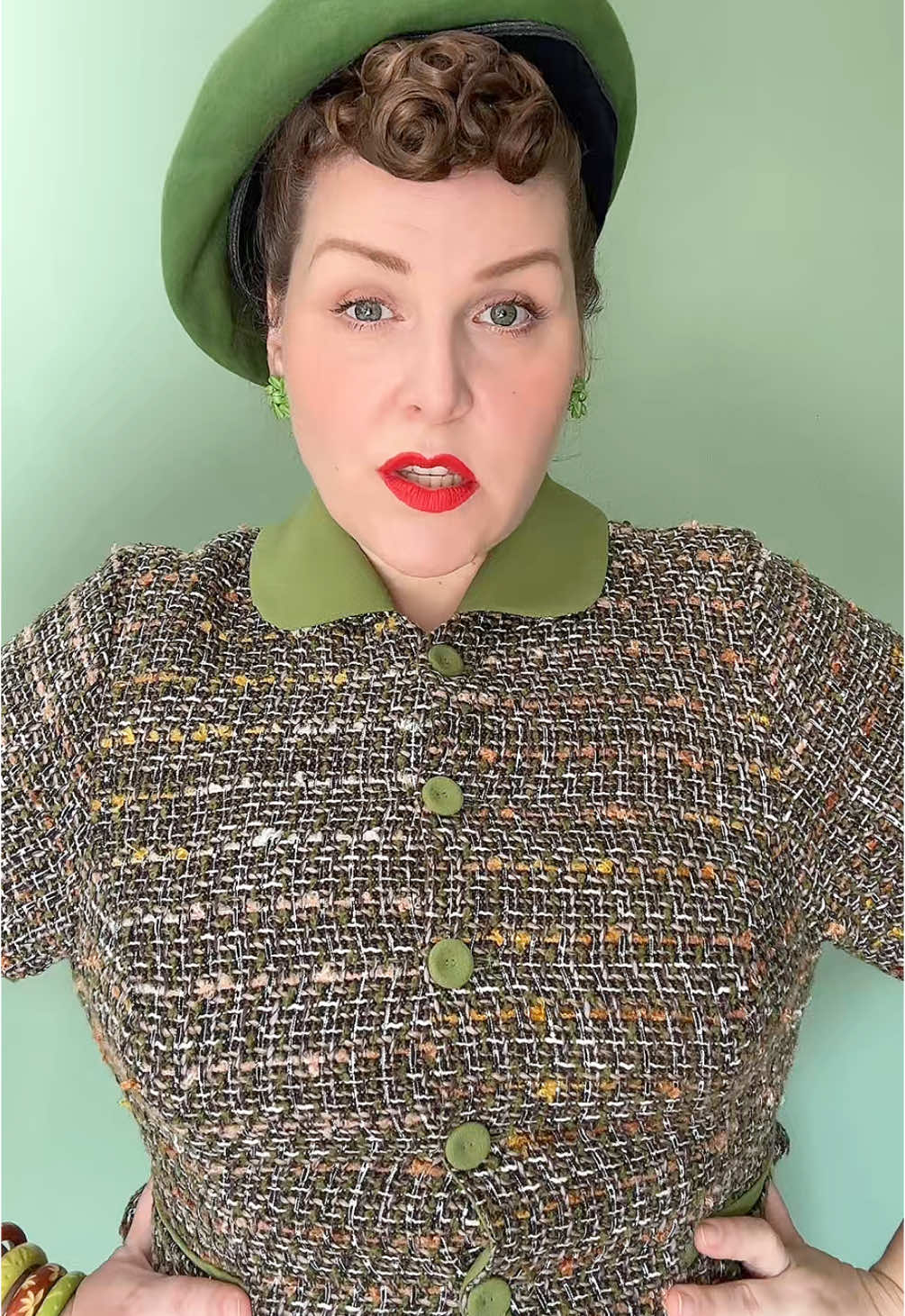 A post by @hollandschmeisje on TikTok caption: Get over it…  Keep the good stuff, ditch the bad stuff, mix your era’s, be a decent human to yourself and others. #vintagehair #vintagefashion 