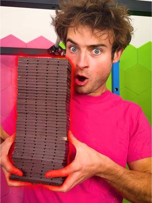 A post by @topperguild on TikTok caption: How Many Mr Beast Bars Can Hold My Weight? 😱