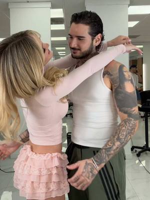 A post by @miadio on TikTok caption: Ok fine I forgive you for now @migueldoeshair #boyfriend #hairtok 