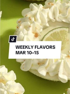 A post by @crumbl on TikTok caption: 🥧 KEY LIME PIE | 🧂 SALTED CARAMEL CHEESECAKE | 🪨 ROCKY ROAD | 🧈 KENTUCKY BUTTER CAKE | 🍩 PINK DOUGHNUT | 🖤 COOKIES & CREAM BROWNIE (HERE ALL MONTH LONG) | 🍪 MILK CHOCOLATE CHIP #Crumbl Don’t forget, Minis are now available all week long! 🍪 Available only in select products while supplies last. ✨