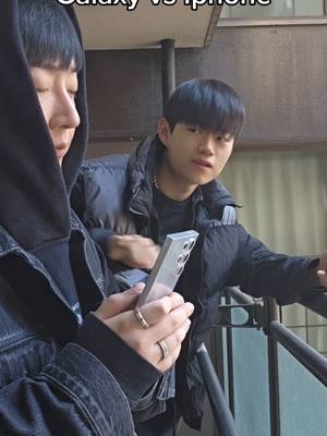 A post by @beatboxjcop on TikTok caption: Galaxy vs Iphone #TeamREAL @beatboxklim 
