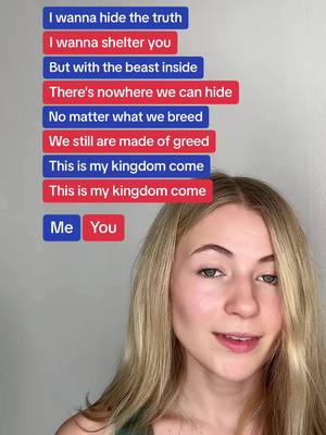 A post by @theshanaofficial on TikTok caption: Sing mit mir!!💐❤️🎤 Folg mir für mehr!❄️ IG: theshanaofficial #duet #popcornduet #imaginedragons #cover #demons 