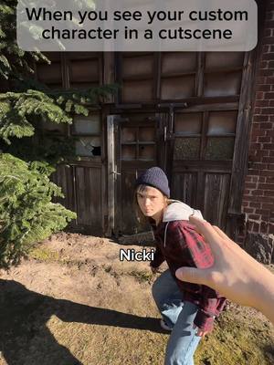 A post by @loczniki on TikTok caption: When you customized your character and see him in a cutscene like 👀😂