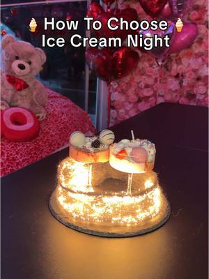 A post by @austinsprinz on TikTok caption: How To Choose Ice Cream Date Night