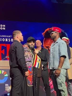 A post by @canelo on TikTok caption: First face-off #CaneloScull 👊🏻 See you on May 3rd 🇲🇽🔥