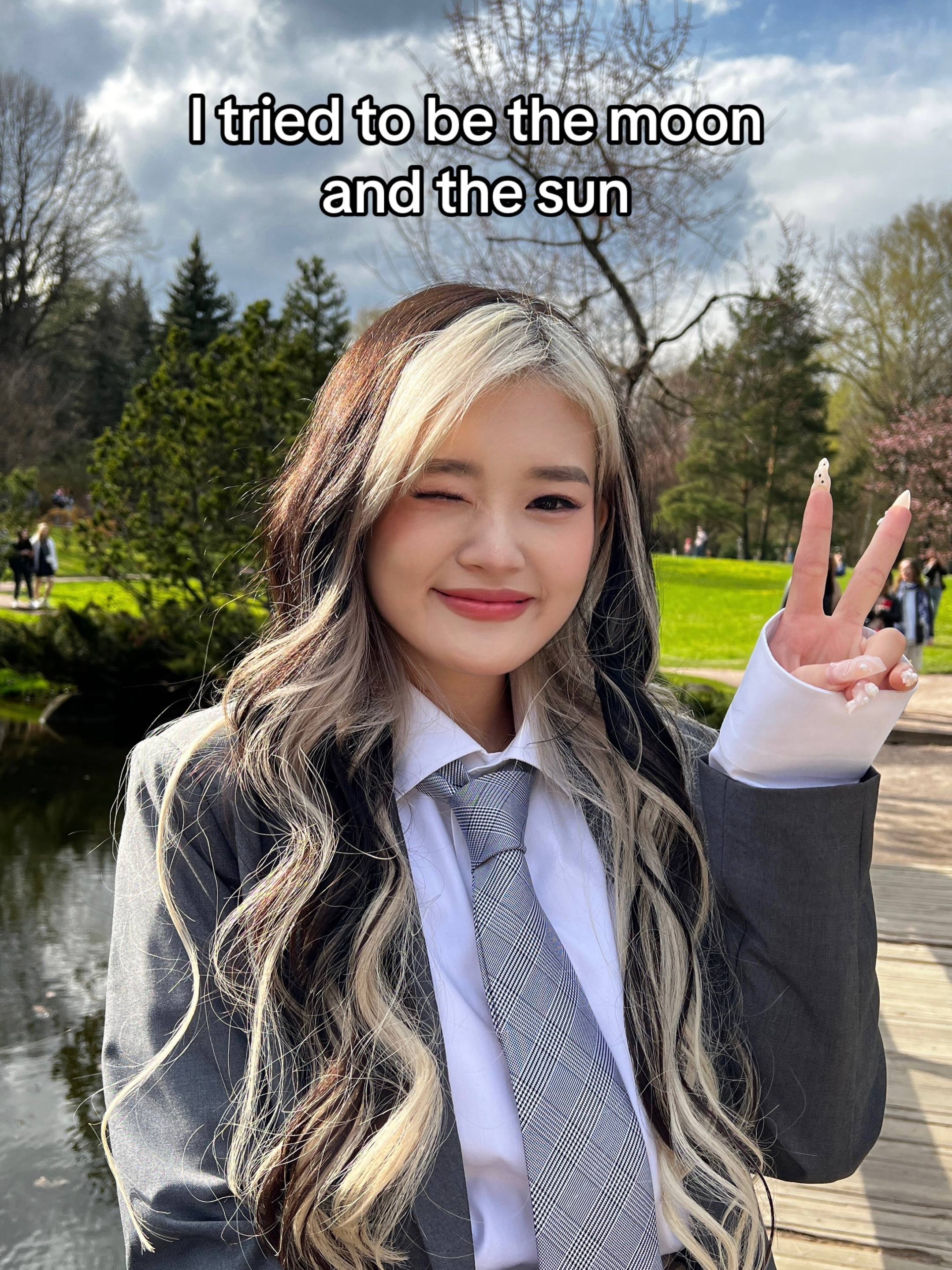 A post by @kikakiim on TikTok caption: Oreo hair😭