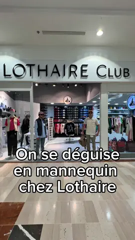 A post by @arthurandsimon on TikTok caption: On se déguise en mannequin chez Lothaire pour faire peur aux passants ! 🫣😂
