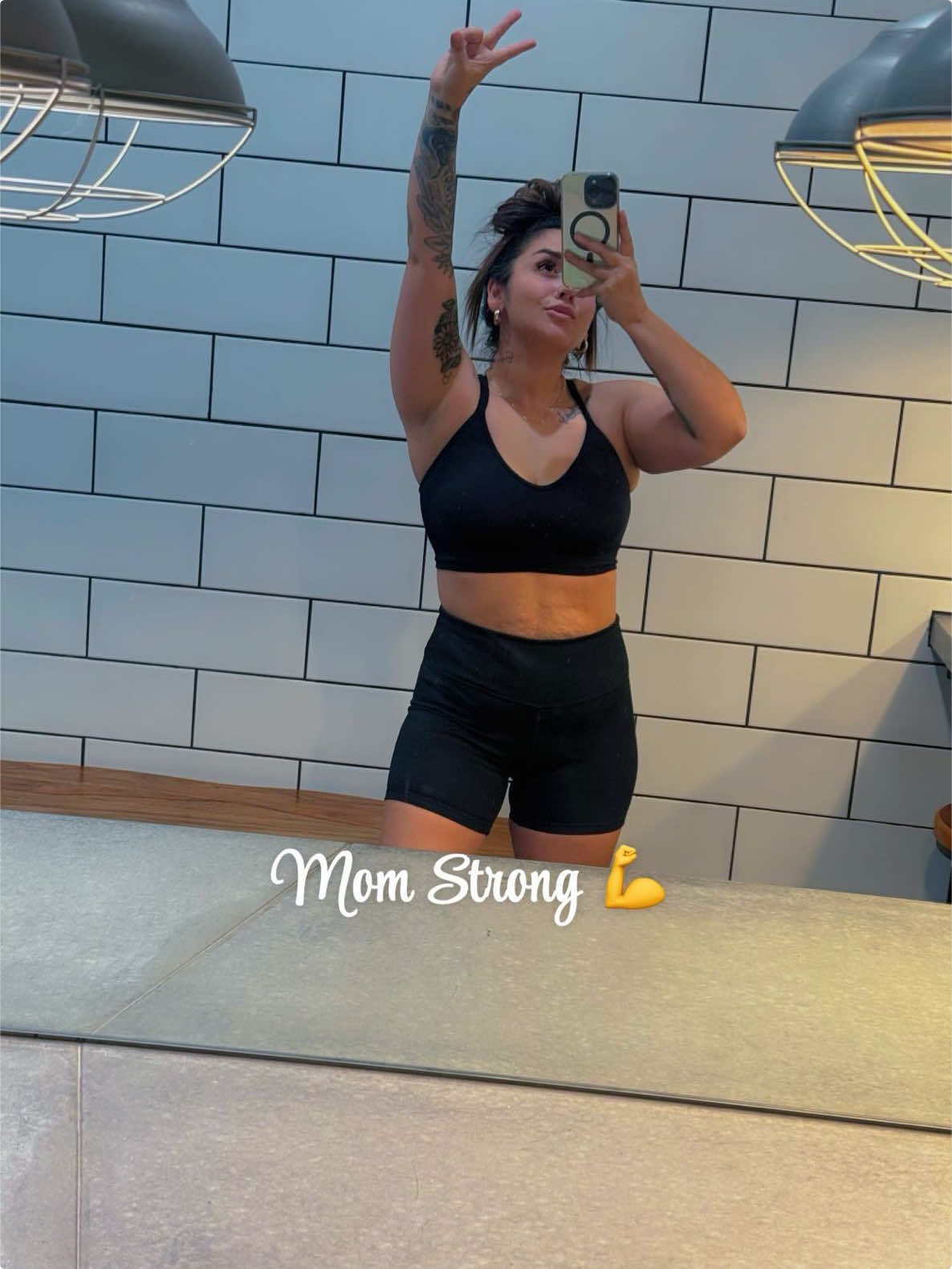 A post by @thegoodeve0420 on TikTok caption: 2 lbs from the goal weight #CapCut #fyp #gymgrowth #lifting #momswholift #postpartum 