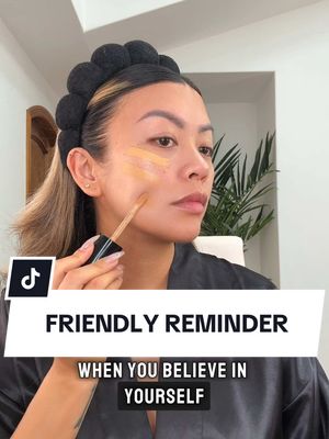 A post by @lianev on TikTok caption: Friendly reminder ❤️ #makeup #glam #grwm 