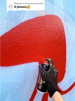 A post by @drew.nori on TikTok caption: Risposta a @guic00  🔴⚪️🔥 #colors #spray #asmr #graffiti #letters 