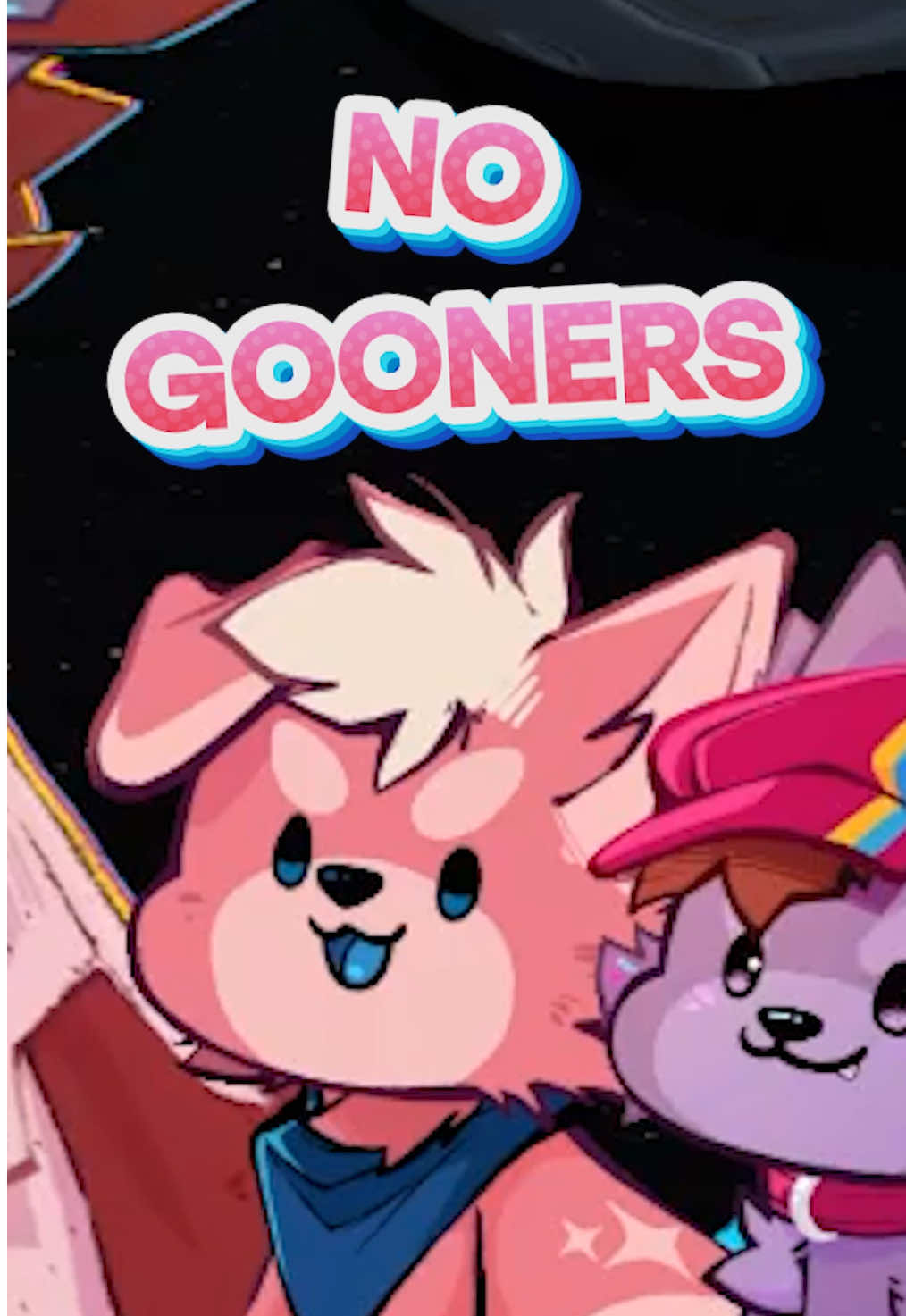 A post by @andre_moraph on TikTok caption: 🚫 NO GOONING #Furry #VTuber 