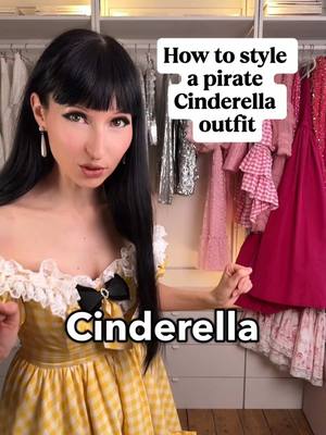 A post by @andreasfashiongalaxy on TikTok caption: How to style a Cinderella ball gown outfit the pirate way #letsgetdressed 
