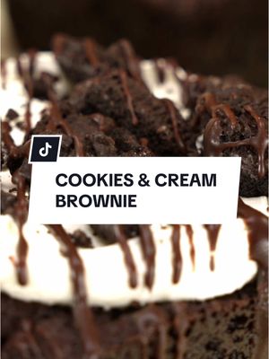 A post by @crumbl on TikTok caption: Have you tried our Dessert of the Month yet? 👀 Cookies & Cream Brownie is a flavor you can't miss! 🤎 #Crumbl