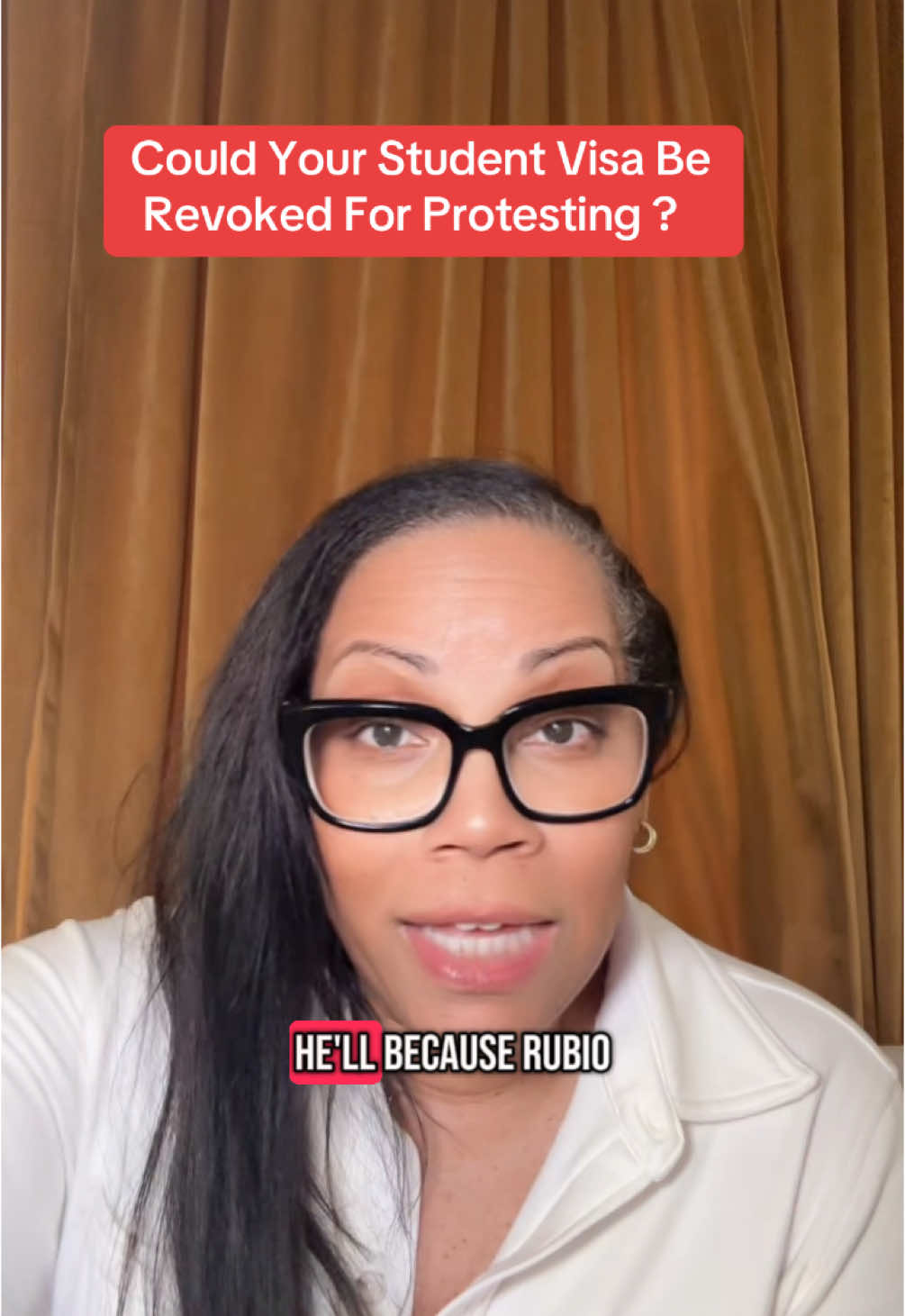 A post by @be.a.free.thinker on TikTok caption: Should Mahmoud Khalil’s Student Visa and Green Card be revoked for protesting ?                  #studentvisa #columbiauniversity #immigration #studyabroad 