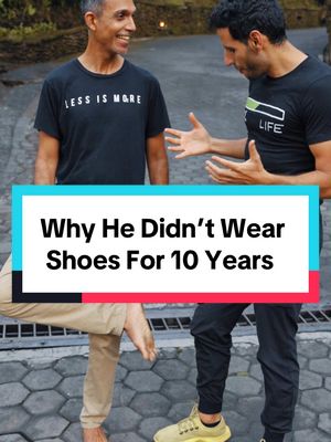 A post by @nasdaily on TikTok caption: Why He Didn’t Wear Shoes For 10 Years  At a meetup that I had, one guy showed up barefoot!  I asked him, "Where are your shoes?" And he said, "I have not worn shoes for 10 years!" And that's when I decided I needed to tell you his story! Read more about the Solemen Movement by googling it. @Gobindvashdev