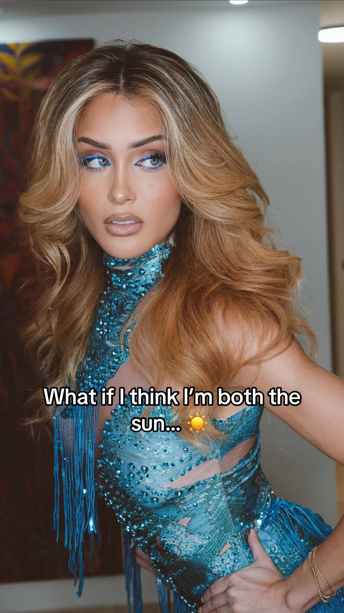 A post by @miadio on TikTok caption: New hair color just dropped #hairtok #missuniversecuba 